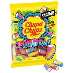 Мармелад жевательный CHUPA CHUPS (Чупа-Чупс) &quot;Кислые Роллсы&quot;, мини-трубочки, 70 г, пакет