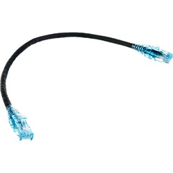 Патч-корд Hyperline PC-LPM-UTP-RJ45-RJ45-C6-0.3M-LSZH-BK - фото 13595871