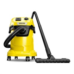 Пылесос хозяйственный KARCHER WD 3 P, мусоросборник 17 л, мощность 1000 Вт, желтый, 1.628-170.0 - фото 13597363