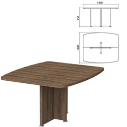 База стола для переговоров "Приоритет", 1400х1200х750 мм, лагос (КОМПЛЕКТ) - фото 13605165