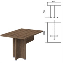 Стол приставной &quot;Приоритет&quot;, 800х1200х750 мм, лагос (КОМПЛЕКТ)