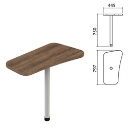 Стол приставной &quot;Приоритет&quot;, 797х445х750 мм, лагос, (КОМПЛЕКТ)
