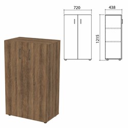 Шкаф закрытый &quot;Приоритет&quot;, 720х438х1215 мм, 2 полки, лагос (КОМПЛЕКТ)