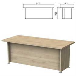 Стол письменный &quot;Приоритет&quot; 2000х900х750 мм, кронберг (КОМПЛЕКТ)