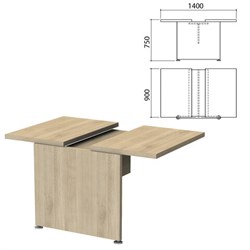 Модуль стола для переговоров "Приоритет" 1400х900х750 мм, кронберг (КОМПЛЕКТ) - фото 13605193