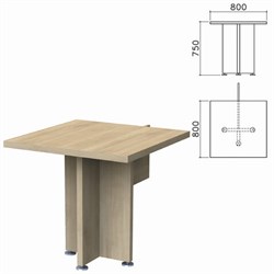 Стол приставной &quot;Приоритет&quot; 800х800х750 мм, кронберг (КОМПЛЕКТ)
