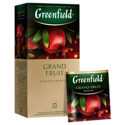 Чай GREENFIELD "Grand Fruit" черный с гранатом, гибискусом, розмарином, 25 пакетиков в конвертах по 1,5 г, 1387-10 - фото 13607770