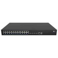 Коммутатор Fplus FCS-2328TX-P, 24 порта 10/100/1000BASE-T RJ45 POE+ (до 400Вт), 4 порта 10GE SFP+, 2 блока питания AC 220В, высота 1RU - фото 13615982