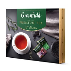 Чай GREENFIELD "Premium Tea Collecton" ассорти 24 вкусов, НАБОР 96 пакетиков, 1782-08 - фото 13622179