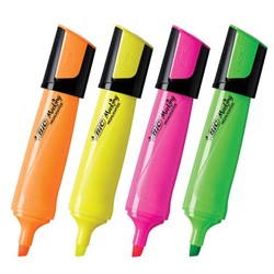 Набор текстовыделителей BIC "Flat" 4 шт., АССОРТИ, линия 1,7-4,8 мм, 943652 - фото 13642866