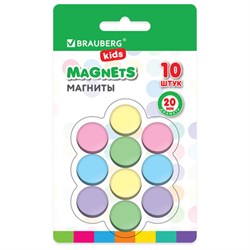Магниты 20 мм, НАБОР 10 шт., "MACAROONS", BRAUBERG KIDS, блистер, 272520 - фото 13661913