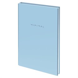 Блокнот МАЛЫЙ ФОРМАТ 110х147 мм, А6, 80 л., твердый, клетка, BRAUBERG "Minimal", голубой, 116450 - фото 13680908