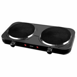 Настольная электрическая плита CENTEK CT-1507, 2000Вт, 2 конфорки, 5 режимов нагрева, черная, CT-1507 Black - фото 13687032