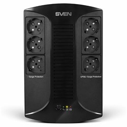Источник бесперебойного питания SVEN UP-L1000E, 510VA (290 W), 6 евророзеток, SV-016593 - фото 13695128