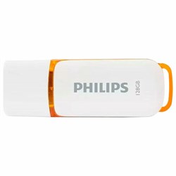 Флеш-диск 128 GB PHILIPS SNOW, разъем USB 2.0, желтый, FM12FD70B/97 - фото 13695267