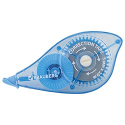 Корректирующая лента BRAUBERG PRO, 5 мм х 20 м, механизм перемотки, корпус синий, блистер, 272492 - фото 13705589