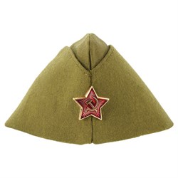 Пилотка военная однослойная, металлическая красная звезда, размер универсальный (51-54), ПЛ-02 - фото 13705941