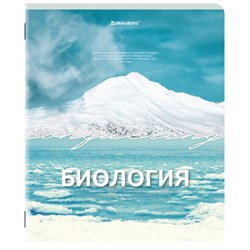 Тетрадь предметная КЛАССИКА ПРИРОДА 48 л., обложка картон, БИОЛОГИЯ, клетка, подсказ, BRAUBERG, 405085 - фото 13711161