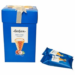 Конфеты мини-рожки в индивидуальной упаковке SORBON "Кокос", 200 г - фото 13713404