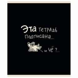 Тетрадь А5 48 л. ПЗБМ, скоба, клетка, матовая ламинация, брайль, "Тетрадь подписана" (микс в ПУ), 23447 - фото 13714915