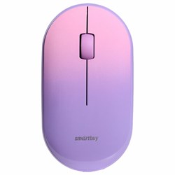 Мышь беспроводная бесшумная SMARTBUY 266AG-V, USB, 2 кнопки + 1 колесо, оптическая, фиолетовая, SBM-266AG-V - фото 13714980