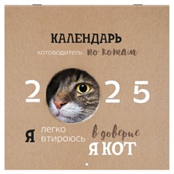 Календарь настенный перекидной на 2025 г., BRAUBERG, 12 листов, 29х29 см, "Смешные котики", 116165 - фото 13743122