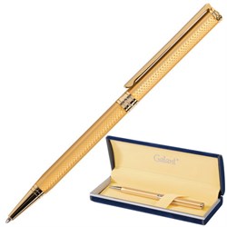 Ручка подарочная шариковая GALANT "Stiletto Gold", тонкий корпус, золотистый, золотистые детали, пишущий узел 0,7 мм, синяя, 140527 - фото 13743338