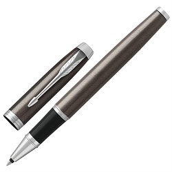 Ручка-роллер PARKER "IM Core Dark Espresso CT", корпус кофейный лак, хромированные детали, черная, 1931664 - фото 13743378