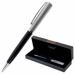 Ручка подарочная шариковая GALANT "Hector", корпус черный/серебро, детали серебро, узел 0,7 мм, линия письма 0,5 мм, синяя, 144173 - фото 13743455
