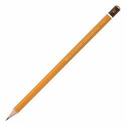Карандаш чернографитный KOH-I-NOOR 1500, 1 шт., 4B, корпус желтый, заточенный, 150004B01170RU - фото 13743602