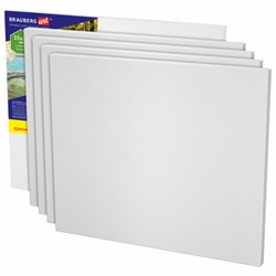 Холсты на картоне НАБОР 5 шт. (25х30 см), 280 г/м2, грунт, 100% хлопок, BRAUBERG ART CLASSIC, 192504 - фото 13743807