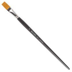 Кисть художественная профессиональная BRAUBERG ART CLASSIC, синтетика жесткая, плоская, № 18, длинная ручка, 200671 - фото 13743852