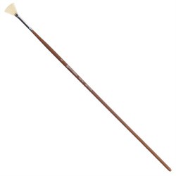 Кисть художественная профессиональная BRAUBERG ART CLASSIC, щетина, веерная, № 2, длинная ручка, 200742 - фото 13743884