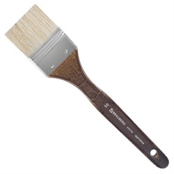 Кисть художественная профессиональная BRAUBERG ART CLASSIC, щетина, флейц, № 50, короткая ручка, 200746 - фото 13743888