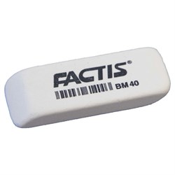 Ластик FACTIS BM 40 (Испания), 52х20х7 мм, белый, прямоугольный, скошенные края, CNFBM40 - фото 13743998
