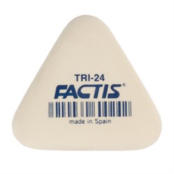 Ластик FACTIS (Испания) TRI 24, 51х46х12 мм, белый, треугольный, мягкий, PMFTRI24 - фото 13744187