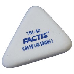 Ластик FACTIS TRI 42 (Испания), 45х35х8 мм, белый, треугольный, PMFTRI42 - фото 13744188