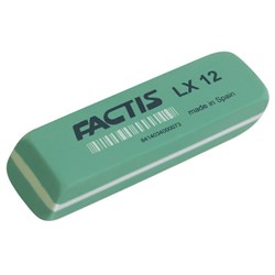Ластик большой FACTIS LX 12 (Испания), 74х24х13 мм, зеленый, прямоугольный, скошенные края, CPFLX12 - фото 13744195