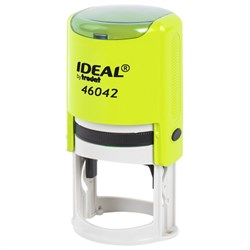 Оснастка для печатей оттиск D=42 мм, синий, TRODAT IDEAL 46042, корпус ЖЕЛТЫЙ, крышка, подушка, 198960 - фото 13744587