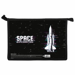 Папка для труда на молнии BRAUBERG А4, 2 отделения, органайзер, "Space exploration", 270979 - фото 13744722