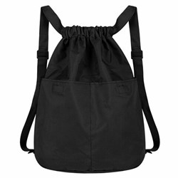 Рюкзак спортивный мешок HEIKKI PACK (ХЕЙКИ), 2 отделения, увеличенный объем, 40х35 см, черный, 272419 - фото 13744917