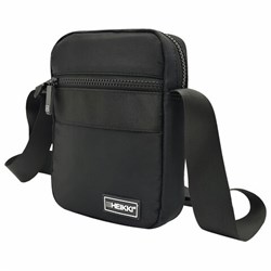 Сумка на плечо HEIKKI COMPACT (ХЕЙКИ) с карманом, черная, 20х16х5 см, 272632 - фото 13744979