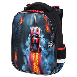 Ранец BRAUBERG PREMIUM, 2 отделения, с брелоком, "Foggy car", 3D-панель, 38х29х16 см, 273103 - фото 13745053