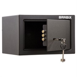 Сейф мебельный BRABIX "SF-170KL", 170х260х230 мм, ключевой замок, черный, 291142, S103BR210514 - фото 13745274