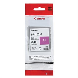 Картридж струйный CANON (PFI-102M) iPF500/510/F600/605/610/650/655/700/710/720, пурпурный, оригинальный, 130 мл, 0897B001 - фото 13745845