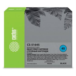Картридж струйный CACTUS (CS-51645) для HP Deskjet 720/820/1120/1220, черный - фото 13745912