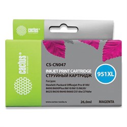 Картридж струйный CACTUS (CS-CN047) для HP OfficeJet 8100/ 8600, пурпурный - фото 13745924