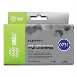 Картридж струйный CACTUS (CS-EPT0731) для EPSON Stylus С79/СХ3900/4900/5900/7300, черный - фото 13745941
