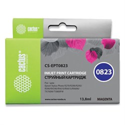 Картридж струйный CACTUS (CS-EPT0823) для EPSON Stylus R270/R390/ RX590, пурпурный - фото 13745951