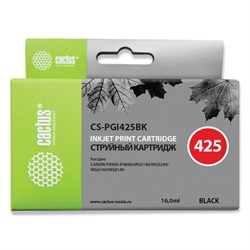 Картридж струйный CACTUS (CS-PGI425BK) для CANON Pixma MG5140/MG5240/MG6140/MG8140, черный - фото 13745964